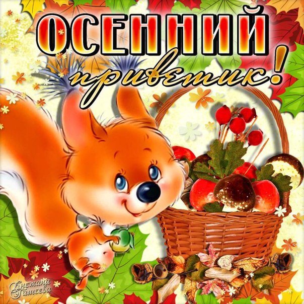 Осенний привет открытка