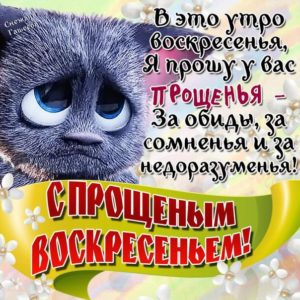 Утро прощеное воскресенье в картинках