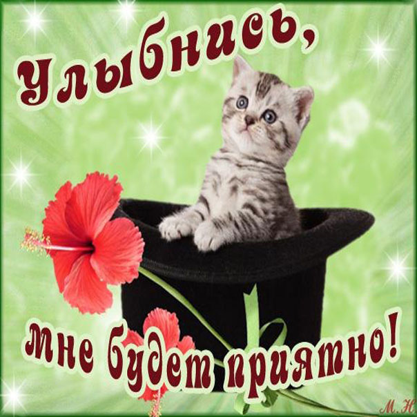 Анимация со словами улыбнись