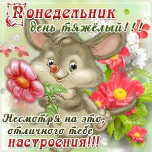Открытка с Понедельником прикольная