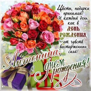 Антонине картинка с днем рождения