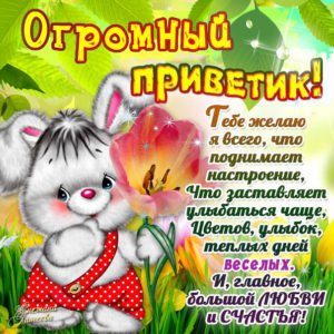 Открытка привет улыбнись