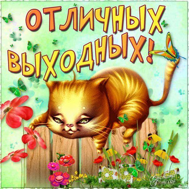 Gif открытки Выходные