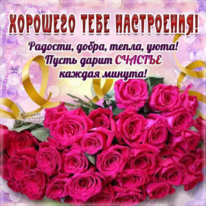 Открытка для хорошего настроения цветы